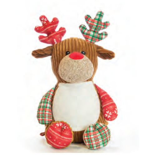 Tartan Christmas Deer Cubbie
