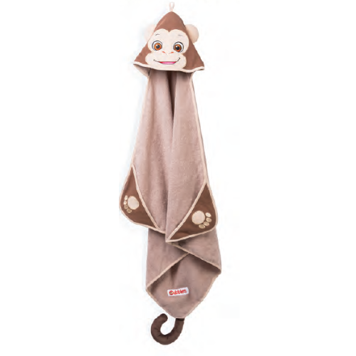 Bugaloo Monkey Hooded Towel