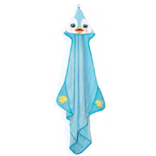 Puddles Penguin Hooded Towel